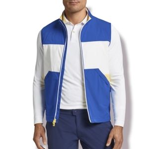 Peter Millar Sailing Vest in Nautilus Blue Multi Stripes Size 2XL